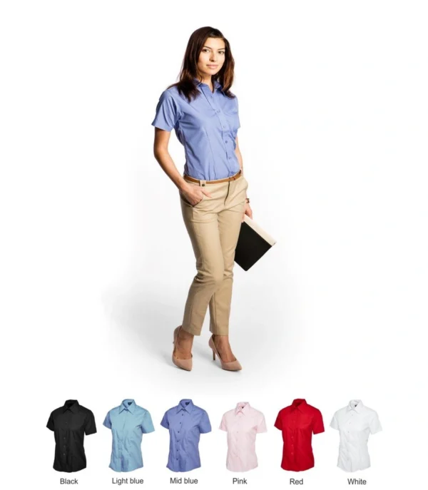 Uneek UC712 Ladies short sleeve Poplin Shirt